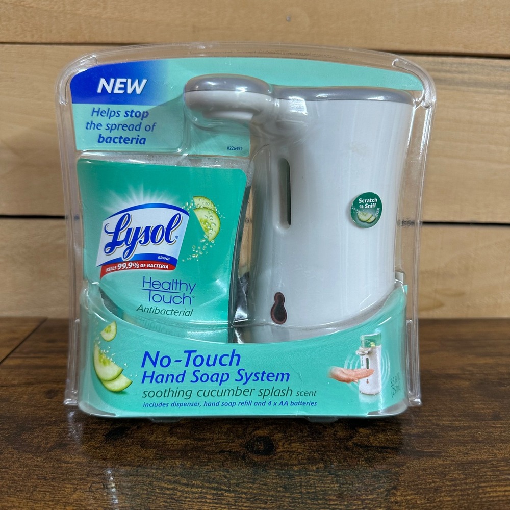 Lysol No Touch Hand Soap System, Soothing Cucumber Splash, Soap Dispenser NEW